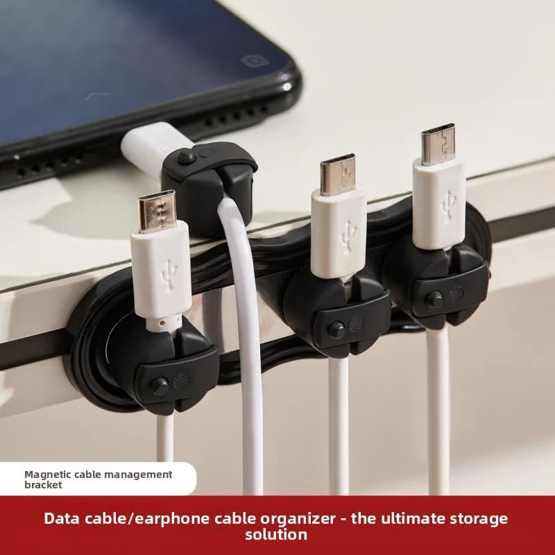 Organizador magnético de cables para escritorio y cama — Magnetic Charging Cable