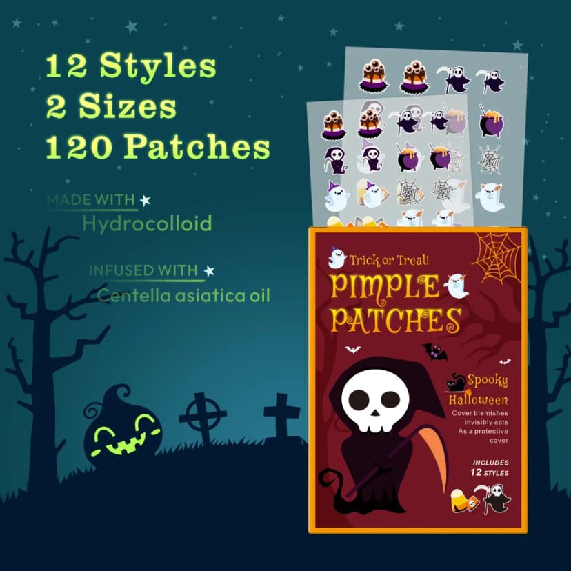 Cerotti per l'Acne di Halloween: Divertimento e Cura del Viso — Best Seller