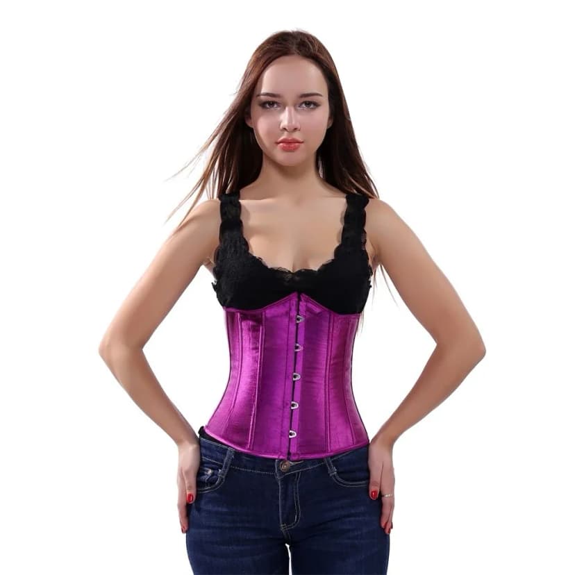 Corsetto Steampunk Underbust Regolabile Correttore di Postura Donna — Correttore di Postura Regolabile