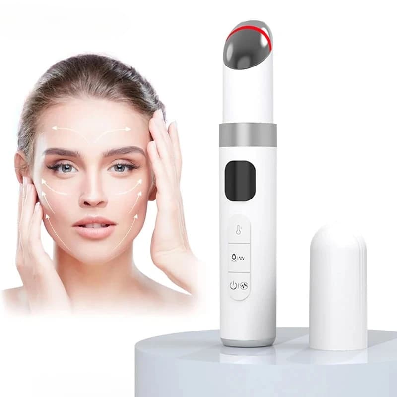 Masajeador EMS à Microcourant pour Cernes et Rides — Masqueur Facial LED Microcourant