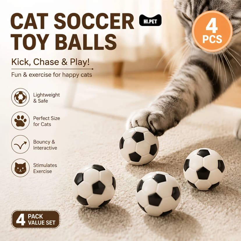 Bola interativa para gatos: brinquedo saltitante 4 peças — Bola Interativa para Gatos