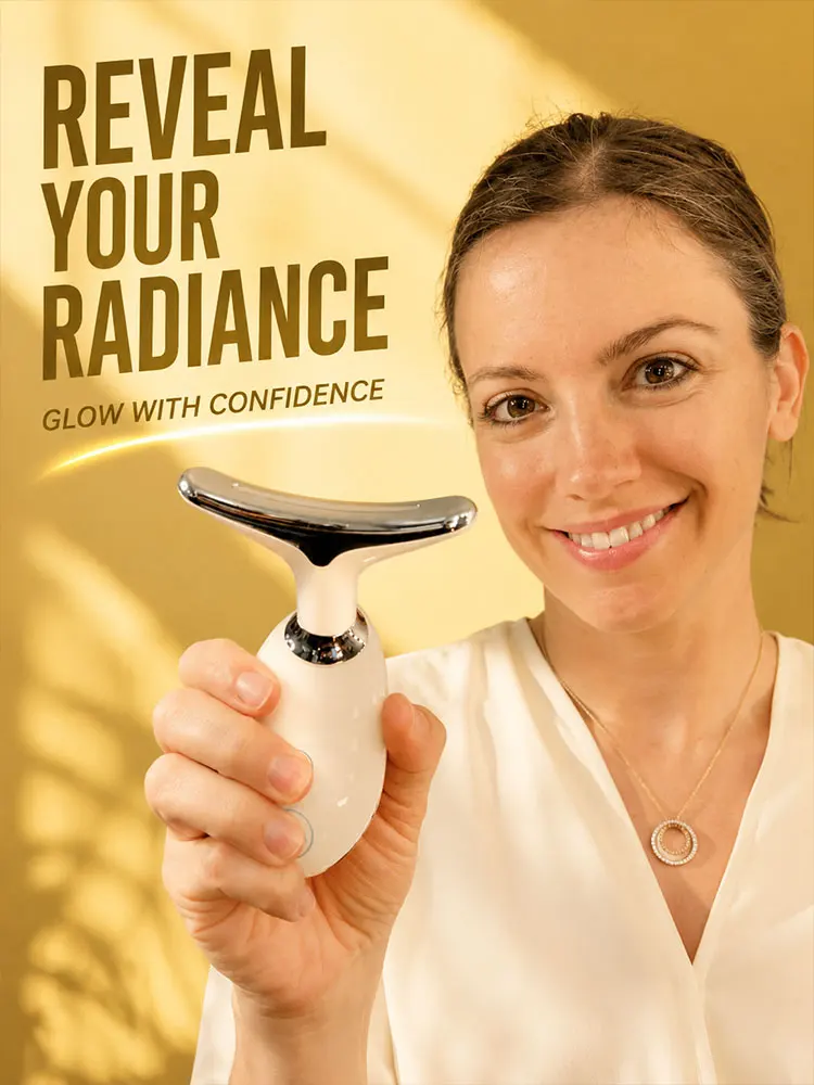 Masajeador Facial EMS con Microcorriente y Luz LED — Masqueur Facial LED Microcourant
