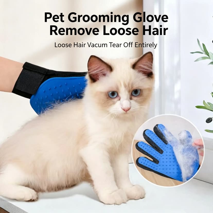 Silikonhandschuh zum Bürsten und Massieren von Haustieren — Katzenpflege-Entfilzungswerkzeug