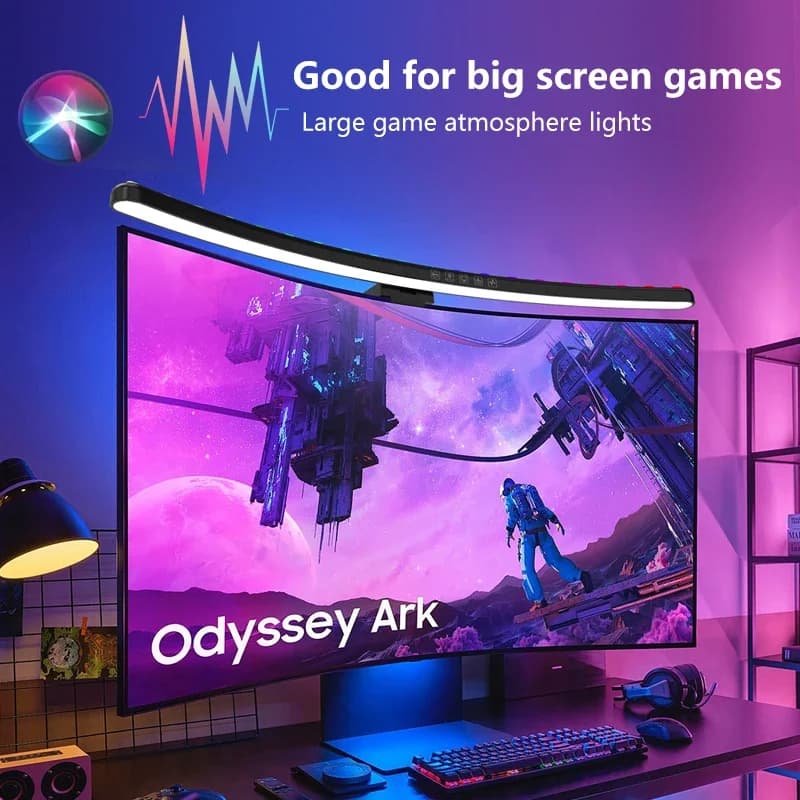 Barre Lumineuse RGB pour Écran avec Synchronisation Musicale pour Bureau — Barres Lumineuses pour Écran