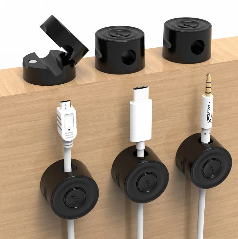 Magnetischer Kabelorganizer für Schreibtisch, Silikon — Kabelorganizer Silikon Schreibtisch