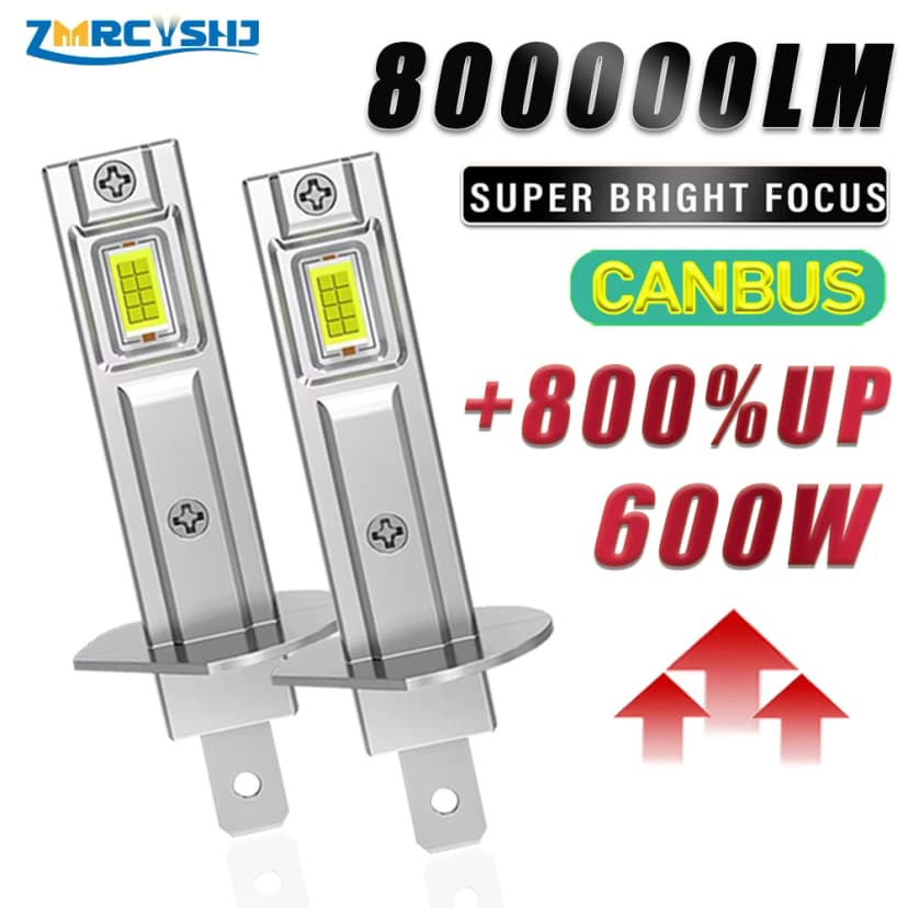 Ampoules LED H1 CANBUS 600W pour phares de voiture et moto — Ampoule LED Voiture Canbus
