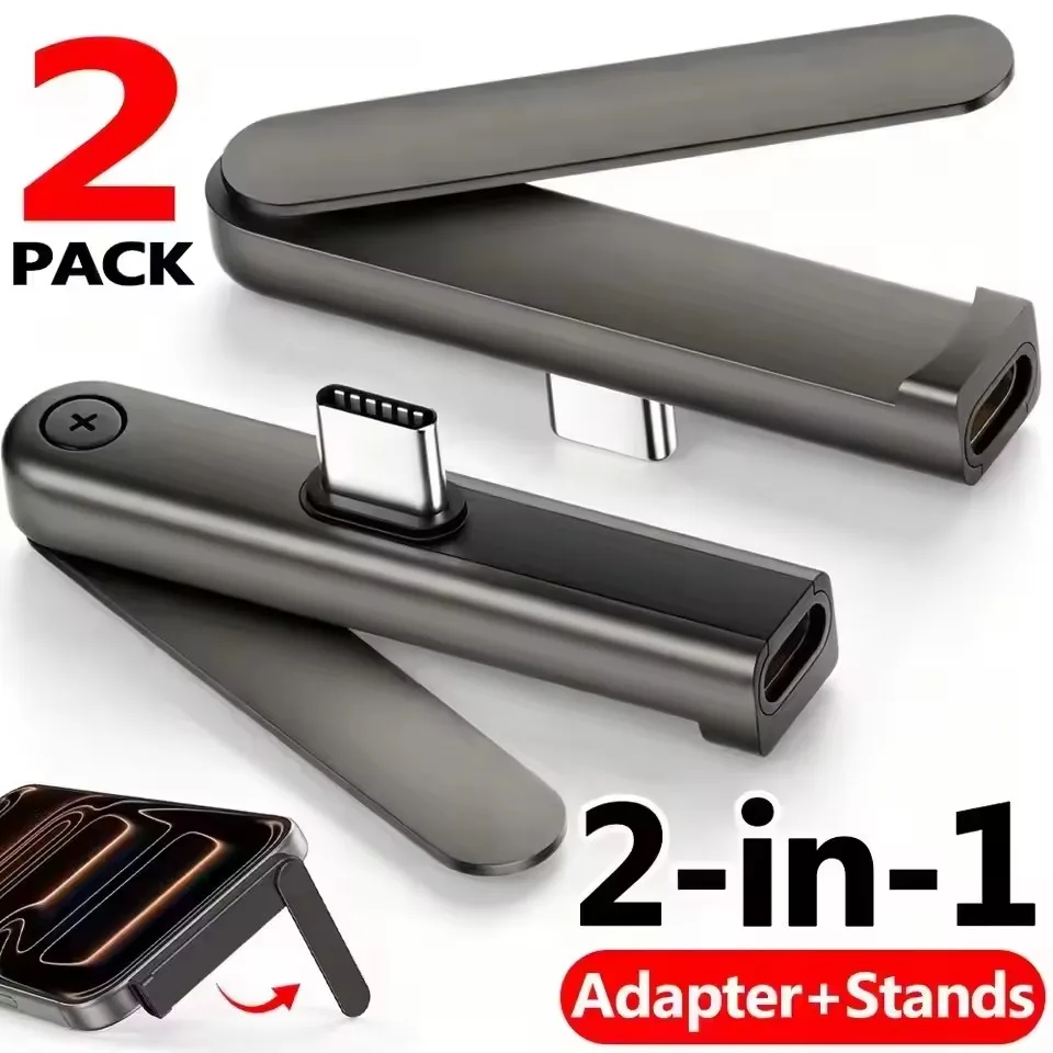 Foldable USB C to 3.5mm Adapter with Aluminum Stand — Hearphones