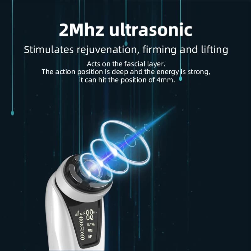 Masajeador Facial LED EMS Microcorrientes Reafirmante — Masqueur Facial LED Microcourant
