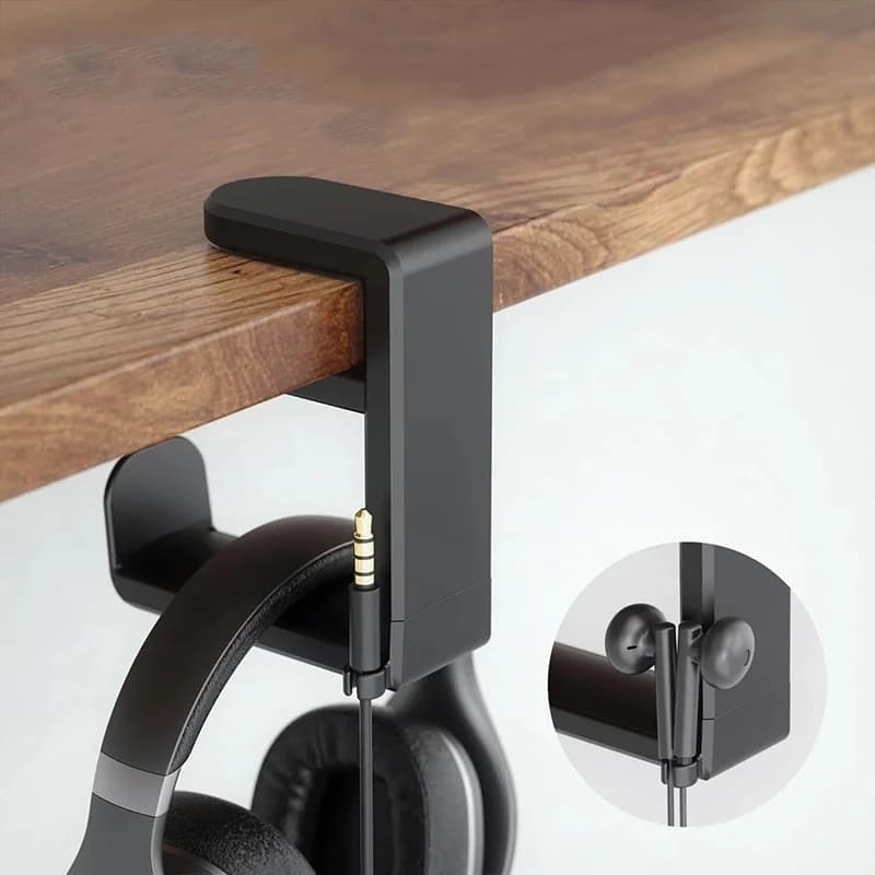 Soporte de Auriculares 360° para Desk Setup — Configuración de Escritorio