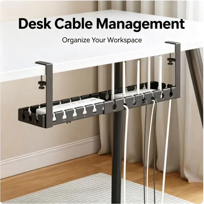 Teleskopischer Metall-Kabelorganizer für den Schreibtisch — Kabelorganizer Silikon Schreibtisch