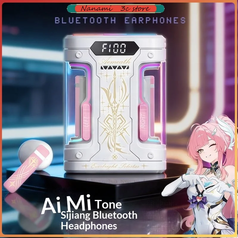 Écouteurs de gaming TWS Bluetooth 6.0 Anime Elysia pour fans de Honkai — Hearphones